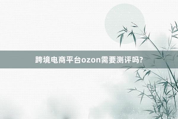 跨境电商平台ozon需要测评吗?