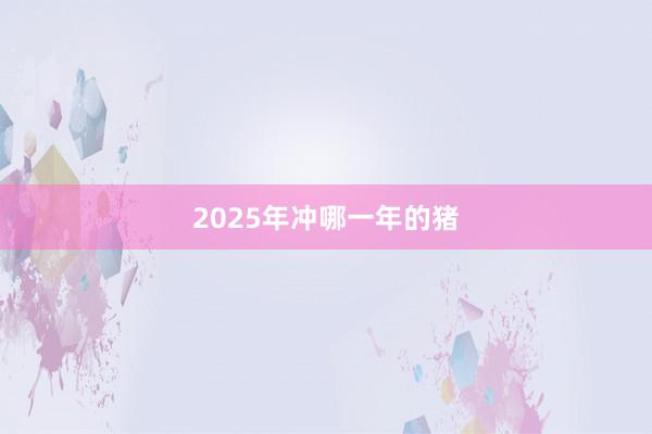 2025年冲哪一年的猪